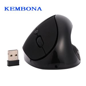 Mice KEMBONA Wireless Mouse Vertical Ergonomic Vertical Photoelectric Builtin Lithium Battery Charging Mouse With Retail Package