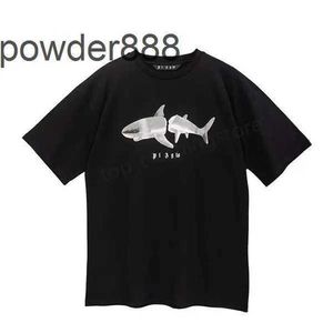 Mens Tshirts Palms Tshirt Women T Shirts Designer Angle Shirt Short Sleeve Summer Fashion Brand Leisure Tee Cottons Shark Print Luxury Tops Klädstorlek SXL