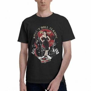 トップティーロカビリーピンアップガール1950年代ソックホップパーティー面白いTシャツユーモアグラフィックラウンドネック運動トラベルEURサイズ＃＃