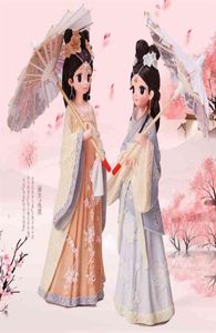 Guochao Hanfu umbrella girl heart student gift palace style room decoration tourism crafts ornaments27775566936