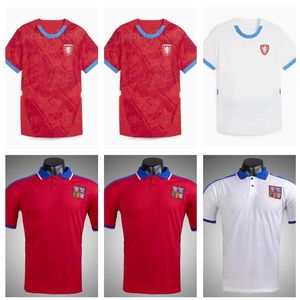 2024 2025 Jerseys de futebol da República Tcheca 24 25 Nedved Novoy Poborsky Chytil Home Away Football Shirt Schick Hlozek Soucek Sadilek Lingr Kids Kit