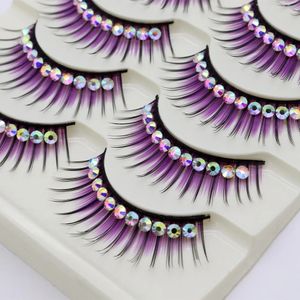 5pairs stage catwalk eyelash Natural False eyelashes mink lashes Cosmetics makeup extension Colored Makeups 240318