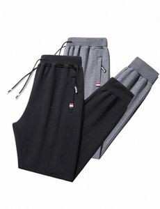 Cott Men's Sports Pants Spring and Autumn Loose Feet Korean Style Trendy Large Size Casual LG Men C4PW#