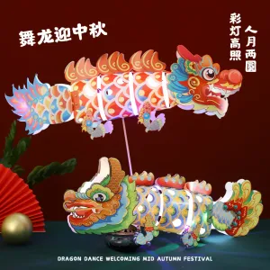 Skulpturer Dragon Dance Flying Creative Lantern Chinese New Year Decoration Pendant Handgjorda traditionella drake och fiskljusprydnad