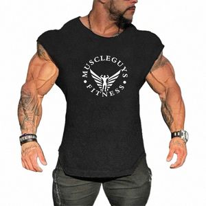 Muscleguys 2020 Estate Palestre di marca Abbigliamento Gilet stretto Mens Fitn Sleevel Shirt Homme Palestre Canotta Uomo allenamento Muslce Top K4gA #