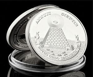 Moedas de lembrança freemason colecionáveis, réplica de metal artesanal, moeda banhada a prata, lote colecionável 1296776