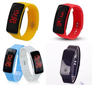 Boys Girls Digital Watch Gift Children Led Bracelet Electronics Wrist Watches Multicolor Plastic Strap 1dh J23580301