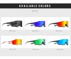 Kdeam new sports sunglasses dazzling true film polarized riding glasses one piece windproof sunglasses kd7155366798