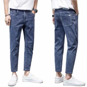 comfortable Stylish Trendy Luxury Men's Jeans 2023 Summer Blue Cowboy Classic Jeans Casual Stretch Luxury Denim Pants for Men 79ud#