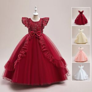 Beauty Pink White Wine Champagne Jewel Girl's Pageant Dresses Flower Girl Dresses Girl's Birthday/Party Dresses Girls Everyday Skirts Kids' Wear SZ 2-10 D326198