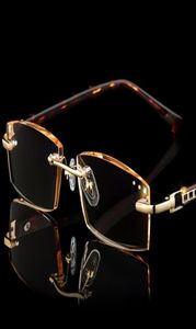 Solglasögon Fashion Luxury Designer Reading Glasses Rimless Diamond Cutting Frame Reader Men Women Presbyopia AntiBlue Ligh4337816