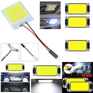 Nova luz do carro cob 54 led 12-85v auto cabine interior telhado painel luzes caminhão cúpula alta brighess lâmpada de leitura