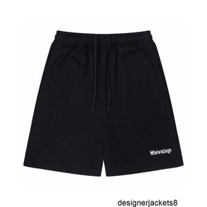 Designer versão correta tendência luxo p paris b bordado unisex casual solto shorts simples vvmu