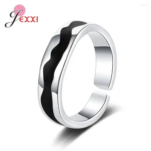 Fedi nuziali Maschio Femmina Gioielli in argento sterling 925 Semplice aperto Fascia ridimensionabile Donna Uomo Bello accessorio per feste Prezzo all'ingrosso