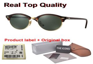 Design de marca 4246 Óculos de sol redondos lentes de vidro Lente de arco de sol dos óculos de sol, homens que dirigem UV400 Oculos Master com varejo case9686497