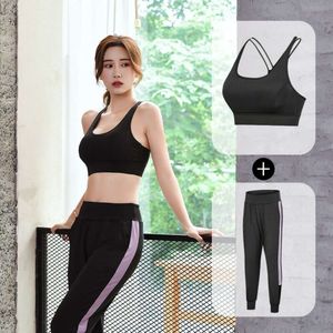 Flash Shipment Suit 2019 Sexy Vest Women with Chest Cushion and Beautiful Back Yoga Top Summer Running Set