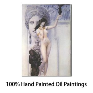 Kalligrafi bästa konst reproduktion allegori om skulptur gustav klimt målningar till salu hand målad hög kvalitet