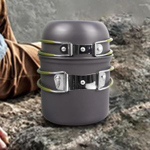 Cookware Sets Practical Portable Set Foldable Multifunctional Picnic Cooking Pot Kits Hard Alumina Equipment For Hiking Travel