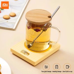 Verktyg Xiaomi Mini Portable Mug Warmer Cup Heater Desktop Coffee Heating Coaster Smart Thermostatic Hot Plate Justerbar temperatur