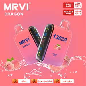 Autêntico MRVI DRAGON 13000 Puffs Descartáveis E Cigarro Vape Pen Com Bateria Recarregável 650mAh 20ml Display Pod Enorme Dispositivo de Vapor 12k