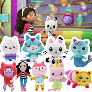 Plush Dolls 25-28CM Gabby Dollhouse Plush Toy Cartoon Season Stuffed Animals Mermaid Cat Plushie Dolls for Kids Christmas Birthday Gifts T240325