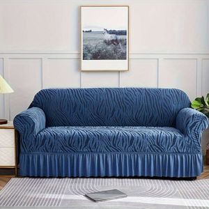 1pc Slipcover with Skirt, Non-slip Dustproof Sofa Cover, Couch Cover Four Seasons Universal Furniture Protector for Bedroom Office Living Room Home Decor