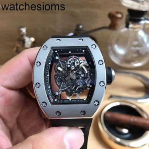 Richamill Swiss ZF Factory Watch Watch Luksusowe mechaniczne męskie lufy winne RMS055 Seria 2824 Automatyczna drobna stalowa taśma