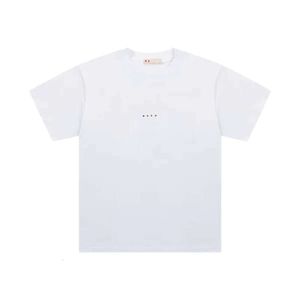 Più tees polos maschile rotondo ricamato e stampato in stile polare abbigliamento estivo con t-shirt di cotone puro di strada W33th