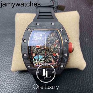 Luxo mecânico richarsmill relógios masculinos relógio de pulso original 011 flyback cronógrafo romain grosjean lotus edição limitada em