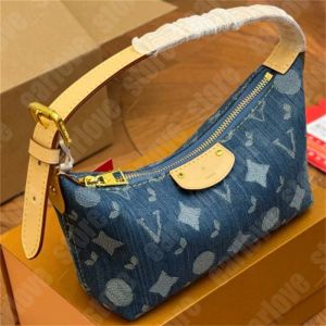 Lady Denim Hobo Handbag For Women Designer Blue Jeans Vintage Shoulder Bags Women Designers Luxurys V Denim Bento Bag Small Tote Handbag