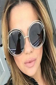 Occhiali da sole Mllse Oversize Round per donne di grandi dimensioni grandi occhiali da sole retrò donna donna vintage femmina039S8945388