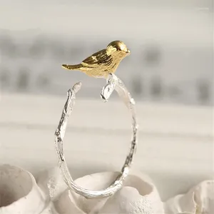 Anéis de casamento personalidade simples dedo aberto pássaro para mulheres moda jóias presentes 2024 chegadas