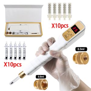 Kablosuz Elektrik 2in1 Hyaluron Kalem 10 PCS 0.3ML ve 10 PCS ile Cilt Gençleştirme Anti Kırışıklık Anti Dudak Kaldırma Güzellik Aracı