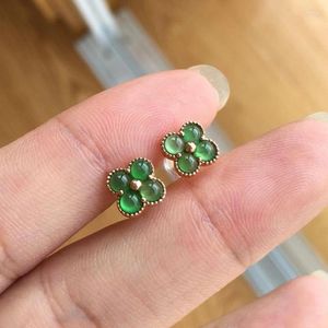 Stud Earrings Original Design Clover Noble Ladies Exquisite Fresh And Elegant Gold-plated Engagement Anniversary Gift Jewelry