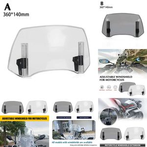 New Motorcycle Windshield Extension Universal For R1200gs R1250gs F800gs LC Adjustable Heighten Windscreen Accessories