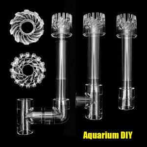 Teile Aquarium Skimmer Acryl Lily Rohr Spin Oberfläche Zufluss Abfluss Wasser Pflanze Tank Filter Reinigung Aquarium Zubehör