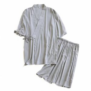 mężczyźni japońska odzież sutowa nocne spodnie japońskie miękki styl Yukata Styl Traditial Staft Cott Stun