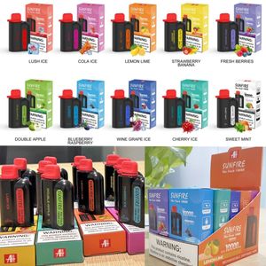 Orijinal Sunfire Puff 10000 12000 20000 Tek kullanımlık e-sigara vape istenebilir kutu şarj edilebilir pil shi vapes kalem sha tek kullanımlık 9K 12K 20K PUF ÜCRETSİZ Nakliye