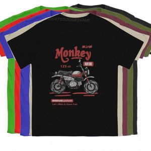 hda Mkey Preto Editi Clássico Masculino Camiseta Motocicleta Corrida de Motor Verão Tops Homens Camisetas Pure Cott T Shirt Vinatge 99Pb #