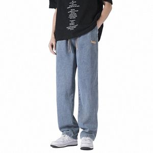 análise de calças de brim masculinas Fi Hip Hop soltas calças largas perna primavera e outono meninos vintage baggy jeans marca roupas masculinas E5Mp #
