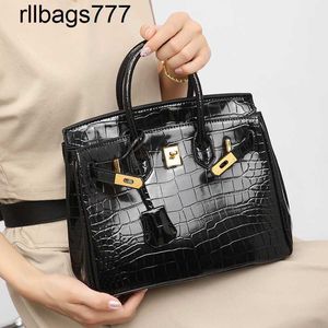 BK LEATLE LEATHY PONDY PUTTORY FUDINE CORCODILE RECBAG for Women 2024 Fashion And High Light Style Western Western Crossbody Logo Original