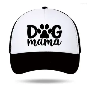 Cappellini da baseball Cappellino da camionista in rete retrò Donna Sport Love Dog Mama Lettera stampata Cappelli da spiaggia estivi per adulti giornalieri
