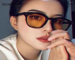 Occhiali da sole Vintage Square Cat Eye Women Designer Korea Fashion Gradient Glasses Black Orange Lens Retro Oculos de Solsun4350281