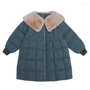 Down Coat Winter Clothes For Girls Fashion Kids Fur Collar Warm Children Cotton Padded Parkas Teenage Outfits 3 4 8 10 12 13 14 Years