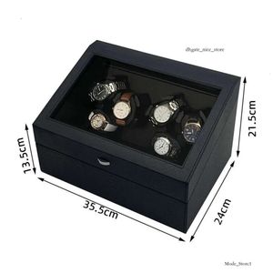 Automatic Watch Box Snake Skin Pattern PU Leather with 6 Shaking Watch Positions and 6 Watch Storage Positions Mechanical Watch Automatic Chain Loader 911