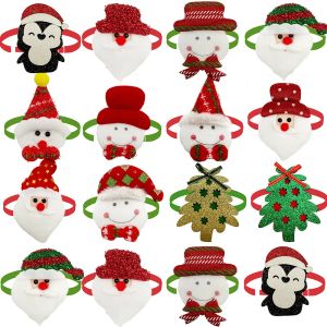 Aksesuarlar 50pcs Yeni Noel Küçük Köpek Çat Tie Köpek Noel Bow Tie Snowman Penguen Stil Evcil Köpek Aksesuarları Pet Köpek Dekoratif Ürün