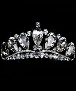 Deslumbrante shinny de alta qualidade de alta qualidade shinestone cristal concurso tiara coroa acessórios de noiva Party Princesa rainha de cabeça 6027812