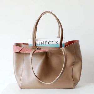 Customized letter Genuine Leather Tote Bag LargeCapacity Practical Versatile Bag Shopping Bag Cowhide Large Bag 240320