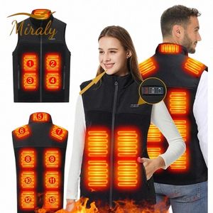 21 HEATING ZONES Heated Vest Lightweight Heating Jacket Coat Vests Men Women Winter Usb Self Heating Thermal Down Jacket W5AW#