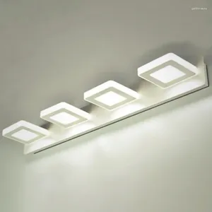 Lâmpadas de parede Energy Saver-Nórdico Modern Sconce Cozinha Banheiro Espelho Luzes LED para Decoração de Casa Branco Ferro Acrílico Luminária